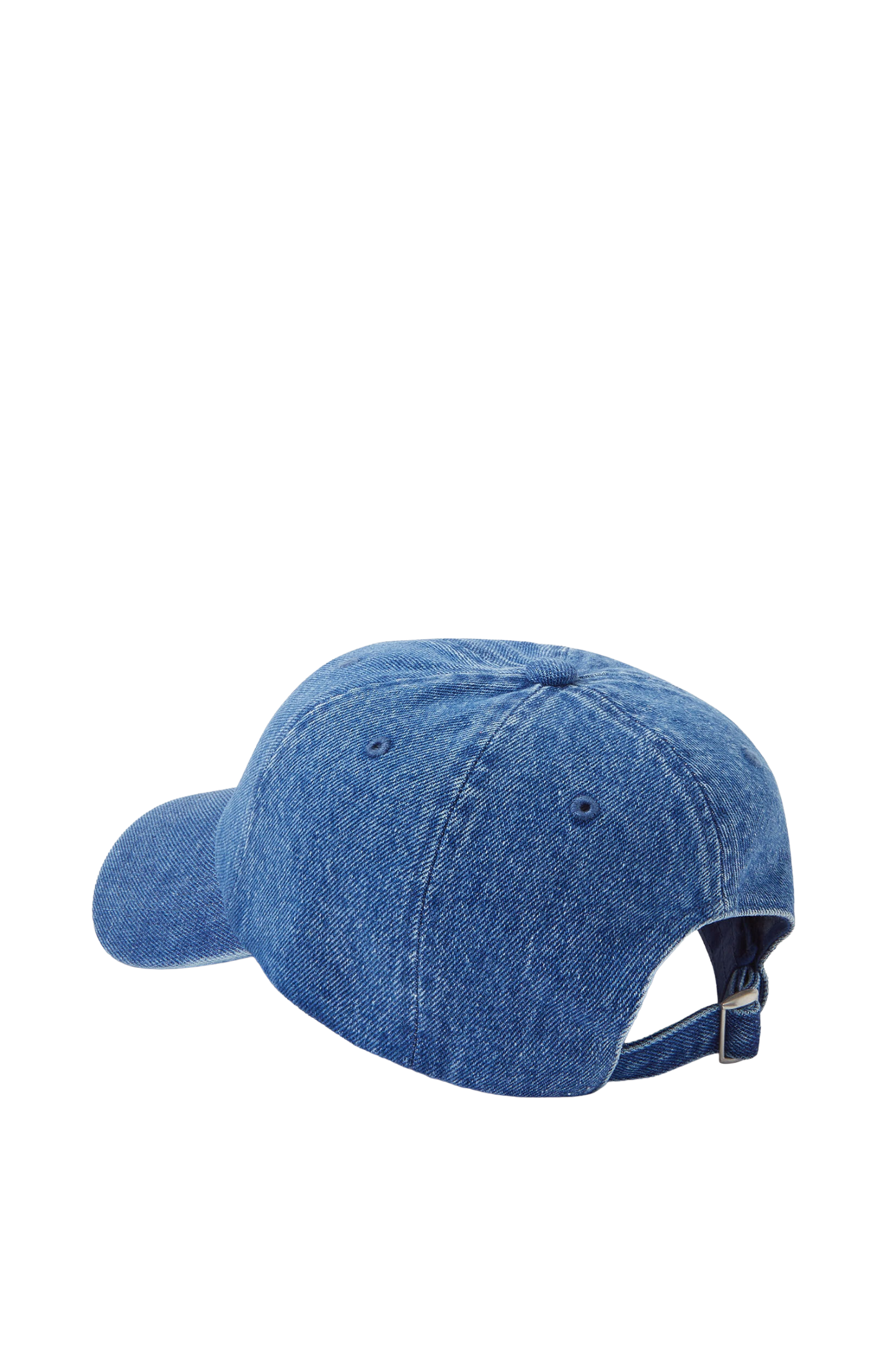 Denim Baseball Cap with Embroidered Heart, Blue
